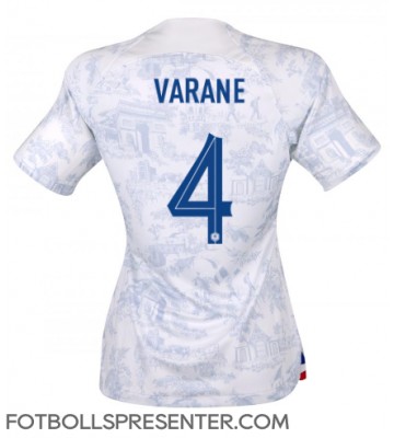 Frankrike Raphael Varane #4 Borta Matchtröja Dam VM 2022 Kortärmad